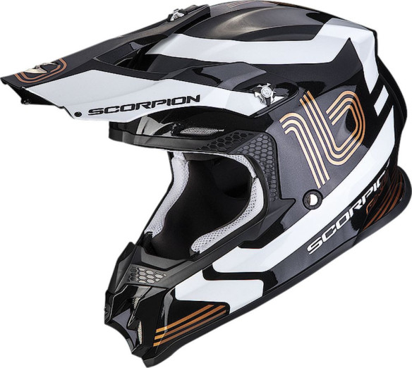 Casca Moto MX/Enduro VX-16 Evo Air Tub Black/Gold 24
