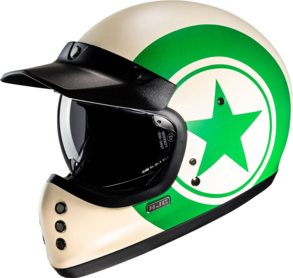 Casca Moto MX/Enduro V60 Nyx White/Green 24