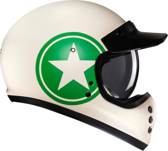 Casca Moto MX/Enduro V60 Nyx White/Green 24