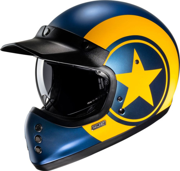 Casca Moto MX/Enduro V60 Nyx Blue/Yellow 24