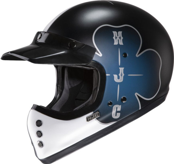 Casca Moto MX/Enduro V60 Ofera White/Black/Blue 24