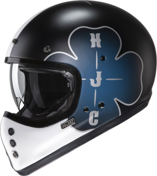 Casca Moto MX/Enduro V60 Ofera White/Black/Blue 24