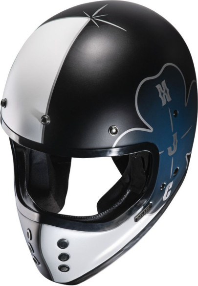 Casca Moto MX/Enduro V60 Ofera White/Black/Blue 24
