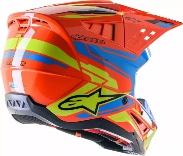 Casca Moto MX/Enduro Supertech M5 Action 2 Orange/Blue/Yellow 24
