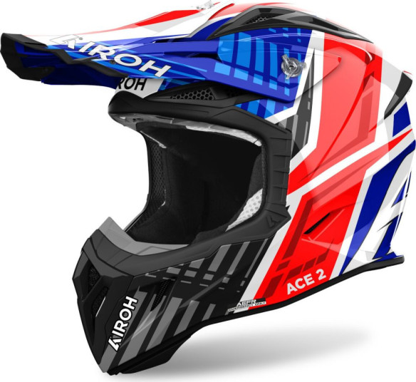 Casca Moto MX/Enduro Aviator Ace 2 Proud Blue/Red Gloss 25