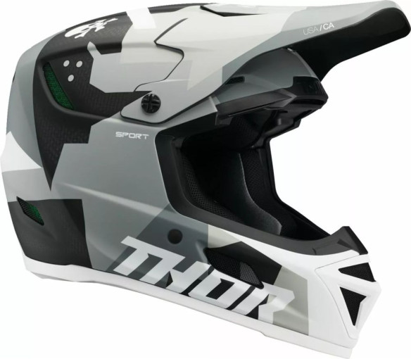 Casca Moto MX/Enduro Reflex Sport Carbon Brave MIPS Grey/White 2025