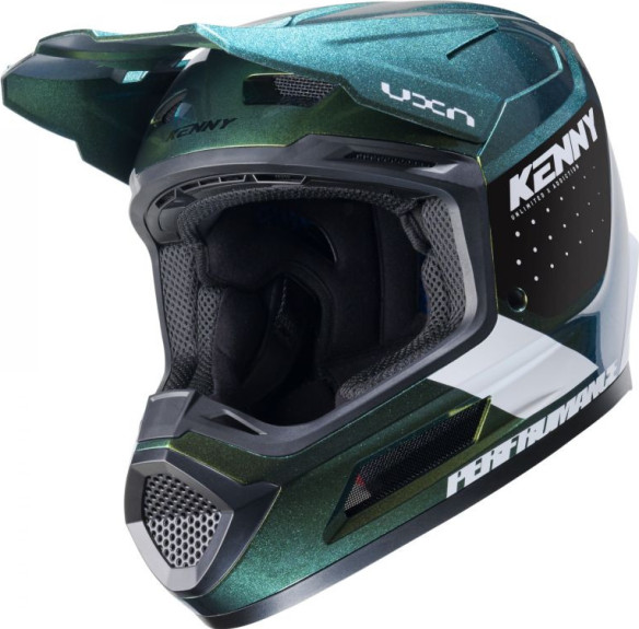 Casca Moto MX/Enduro Performance Chameleon Pearl Green/Black/White