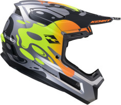 Casca Moto MX/Enduro Performance Steel Grey/Black/Orange/Green 25