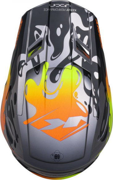 Casca Moto MX/Enduro Performance Steel Grey/Black/Orange/Green 25