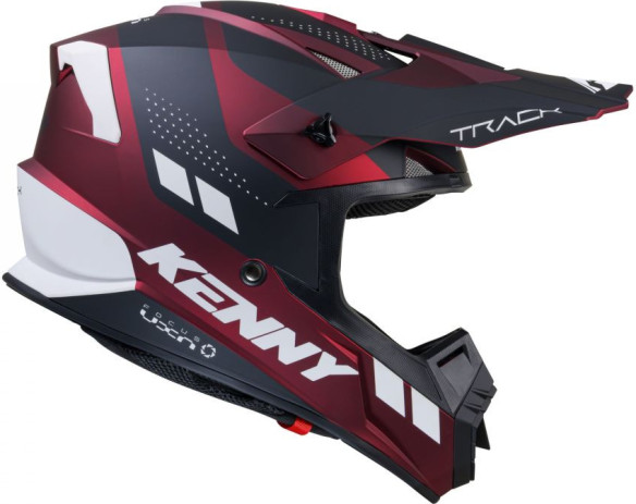 Casca Moto MX/Enduro Track Candy Red Matt Black/Red/White 25