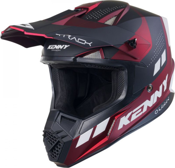 Casca Moto MX/Enduro Track Candy Red Matt Black/Red/White 25