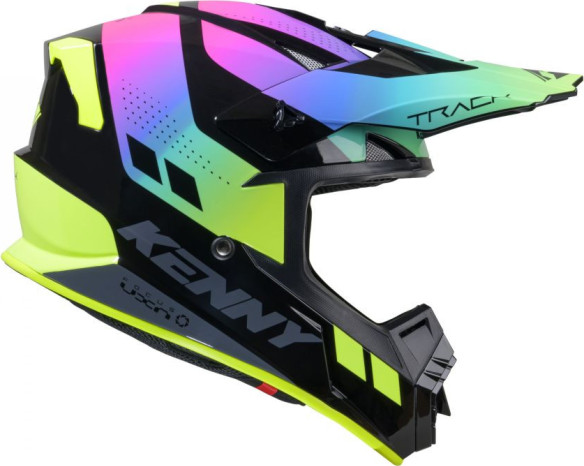 Casca Moto MX/Enduro Track Neon Black/Green/Pink 25