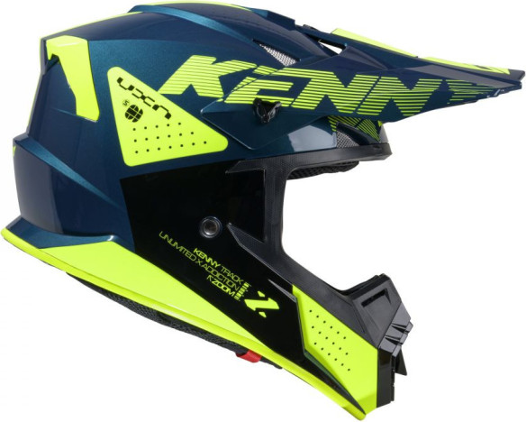 Casca Moto MX/Enduro Track Zoom Petrol Blue/Black/Yellow 25