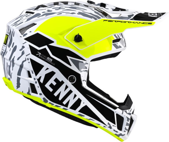 Casca Moto MX/Enduro Performance MIPS Stone Grey/Black/White/Yellow Fluo