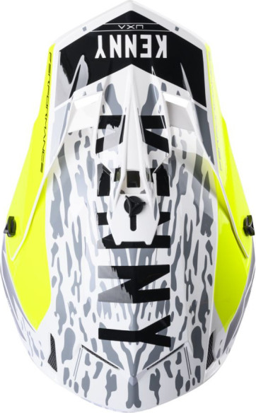 Casca Moto MX/Enduro Performance MIPS Stone Grey/Black/White/Yellow Fluo