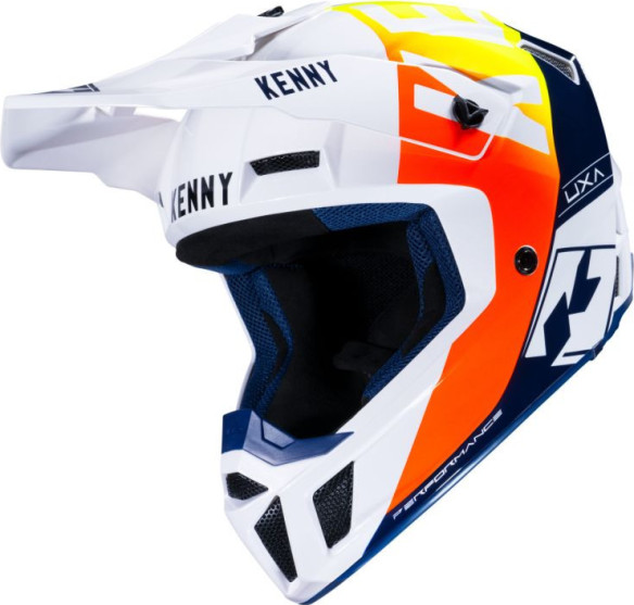 Casca Moto MX/Enduro Performance MIPS White/Navy/Orange