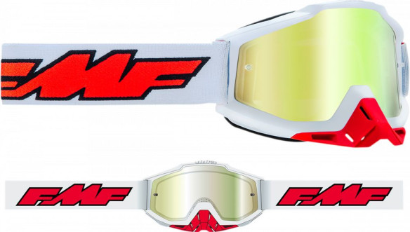 Ochelari Moto Rocket White Lentila Oglinda Aurie F-50200-253-00