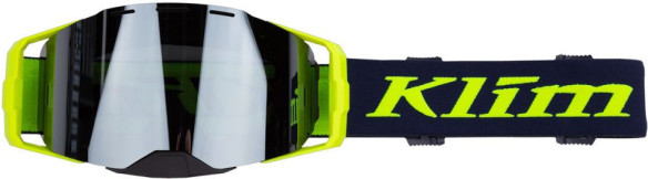 Ochelari Moto MX Edge Focus Navy Blue Hi-Vis Dark Smoke Silver Mirror