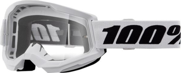 Ochelari Moto MX/Enduro Strata 2 White Clear Lens 50027-00019