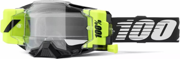 Ochelari Moto MX/Enduro Armega Forecast Black/White/Yellow Fluo Clear Lens