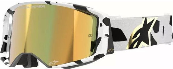 Ochelari Moto MX/Enduro Supertech Corp ABS Vision White/Black/Gold/Mirror Gold