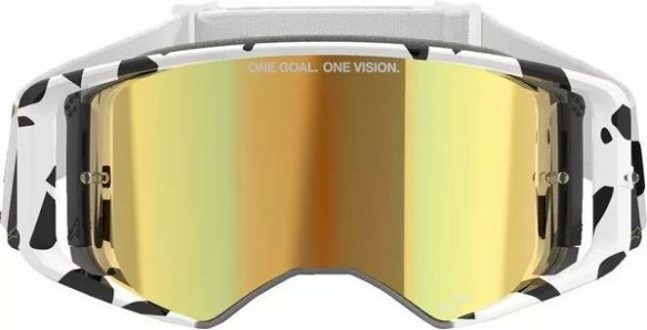 Ochelari Moto MX/Enduro Supertech Corp ABS Vision White/Black/Gold/Mirror Gold