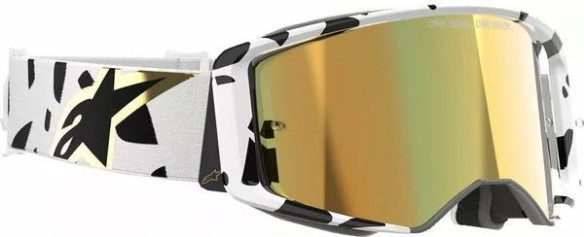 Ochelari Moto MX/Enduro Supertech Corp ABS Vision White/Black/Gold/Mirror Gold