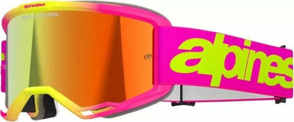 Ochelari Moto MX/Enduro Vision 5 Wordmark Pink/Yellow/Mirror Red