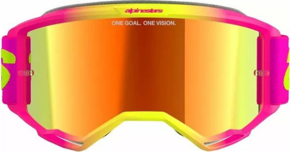 Ochelari Moto MX/Enduro Vision 5 Wordmark Pink/Yellow/Mirror Red