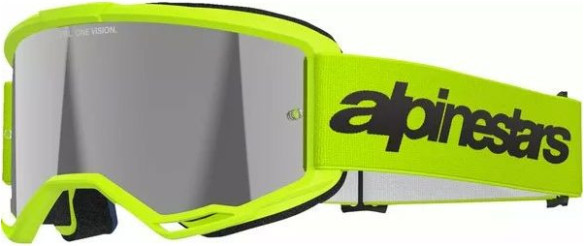 Ochelari Moto MX/Enduro Vision 3 Wordmark Yellow Fluo/Mirror Silver
