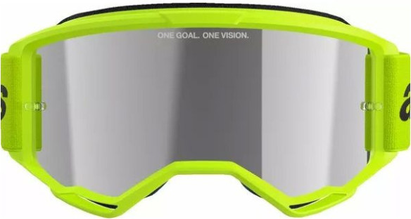 Ochelari Moto MX/Enduro Vision 3 Wordmark Yellow Fluo/Mirror Silver