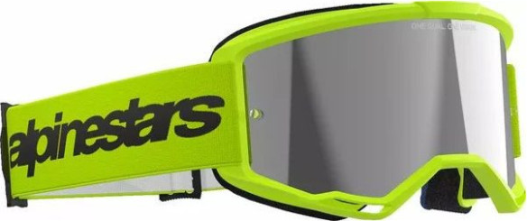 Ochelari Moto MX/Enduro Vision 3 Wordmark Yellow Fluo/Mirror Silver