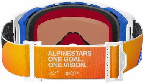 Ochelari Moto MX/Enduro Supertech Corp ABS Vision Blue/Orange/White/Mirror Blue