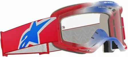 Ochelari Moto MX/Enduro Vision 5 Corp Red/White/Blue/Clear