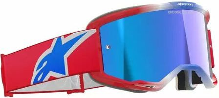 Ochelari Moto MX/Enduro Vision 5 Corp Red/White/Blue/Mirror Blue