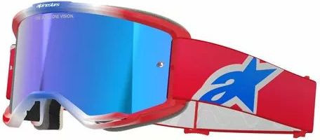 Ochelari Moto MX/Enduro Vision 5 Corp Red/White/Blue/Mirror Blue