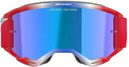 Ochelari Moto MX/Enduro Vision 5 Corp Red/White/Blue/Mirror Blue