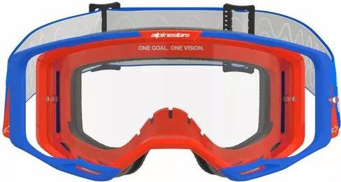Ochelari Moto MX/Enduro Vision 8 Wordmark Blue/White/Orange/Clear