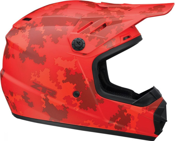 Casca Enduro Copii Rise Camo 2 Red