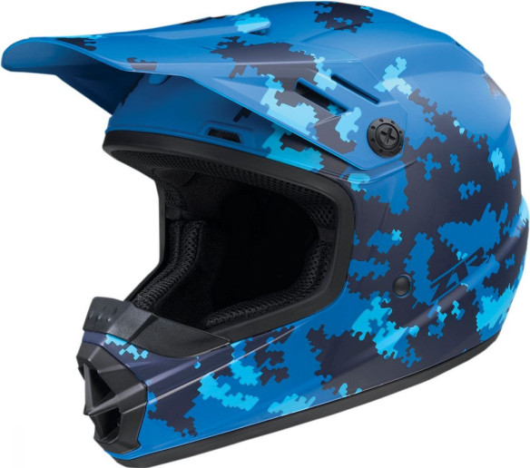 Casca Enduro Copii Rise Camo 2 Blue
