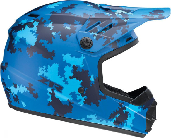 Casca Enduro Copii Rise Camo 2 Blue