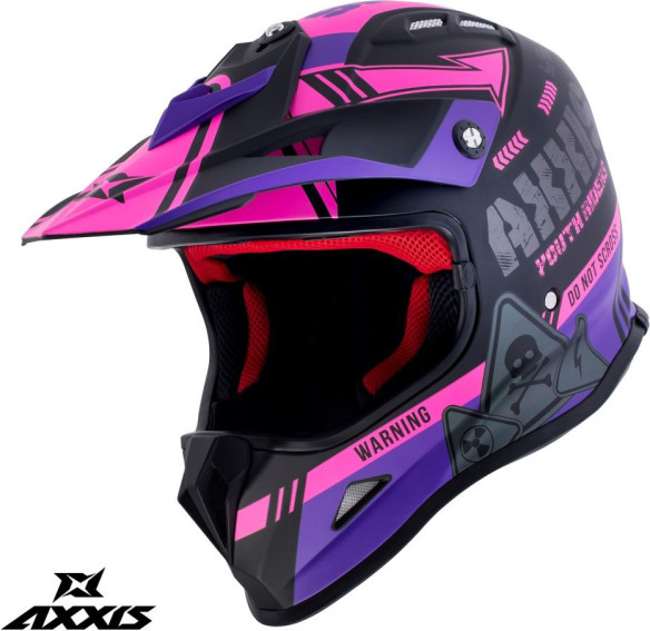 Casca Moto MX/Enduro Copii Wolverine B8 Matt Pink 24