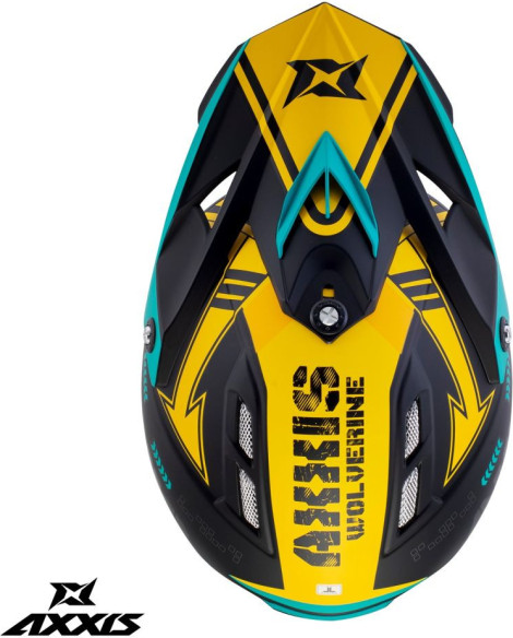 Casca Moto MX/Enduro Copii Wolverine B3 Matt Yellow 24