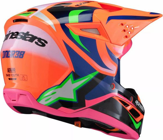 Casca Moto MX/Enduro Copii Supertech M3 Youth Deegan Orange/Pink/Purple 24