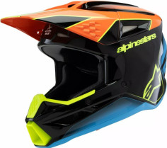 Casca Moto MX/Enduro Copii Supertech M3 Youth Fray Black/Blue/Orange/Yellow 24