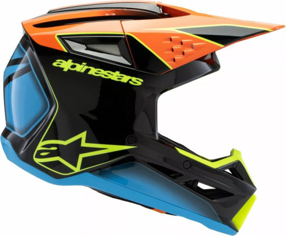 Casca Moto MX/Enduro Copii Supertech M3 Youth Fray Black/Blue/Orange/Yellow 24