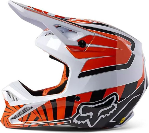 Casca Moto MX/Enduro Copii Youth V1 GOAT DOT/ECE White/Black/Orange
