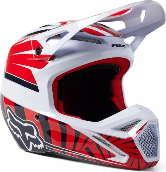Casca Moto MX/Enduro Copii Youth V1 GOAT DOT/ECE White/Black/Red