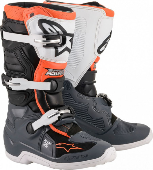 Cizme Enduro Copii Tech 7S Multicolor/Portocaliu