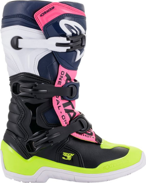 Cizme Enduro Copii/Adolescenti Tech 3S Multicolor/Roz